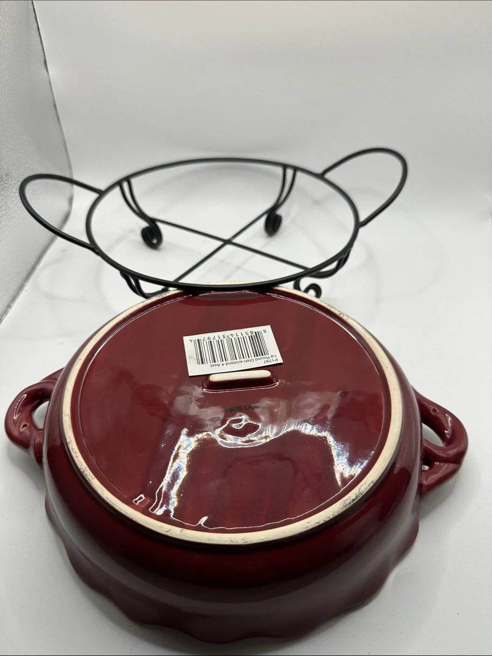 Red Ceramic Serving Baker with Handles
